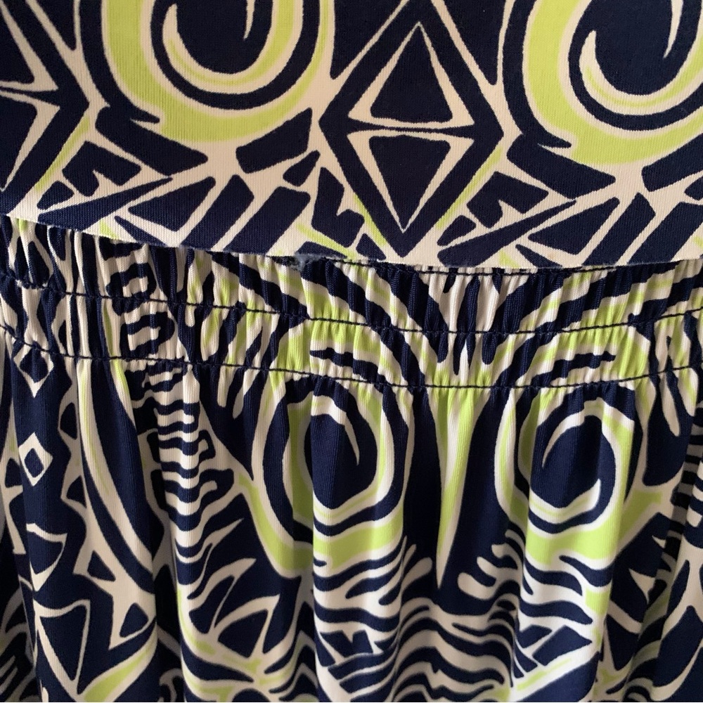 Ruby Rd. Blue and Yellow Geometric Maxi Dress - Picture 3 of 4